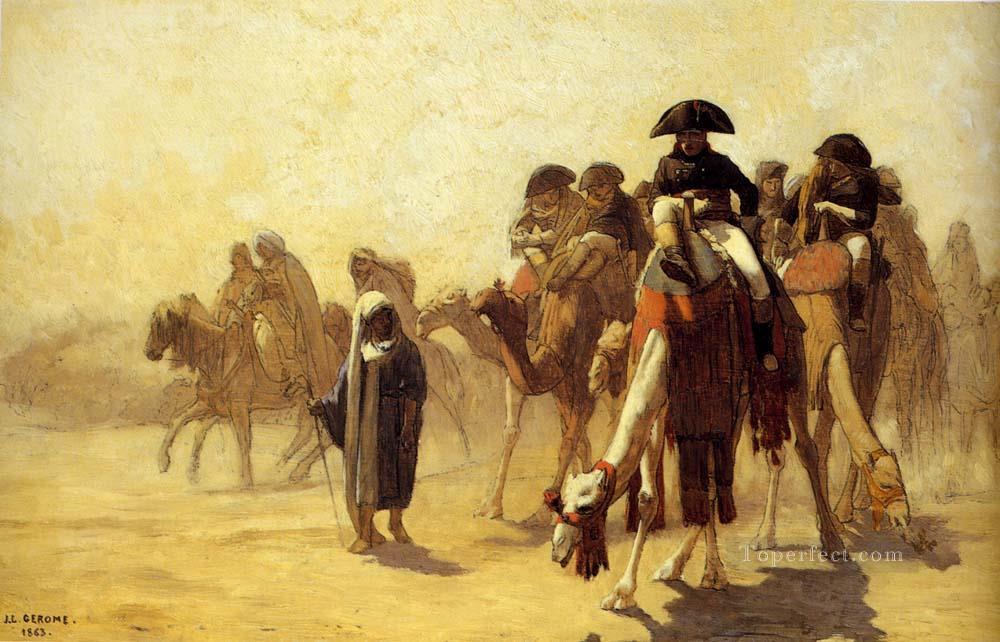 El general Baonaparte con su estado mayor en Egipto Orientalismo árabe griego Jean Leon Gerome Pintura al óleo